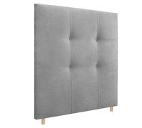 DHOME Cabecero, Cabezales de Cama Capitoné hasta el Suelo. Cabezal tapizado ACUALINE Tela y Polipiel. Cabeceros de Cama Matrimonio e Individual (Tela Gris, 110cm (Camas 80/90/105))