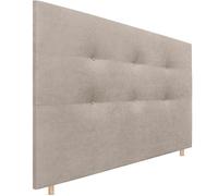 DHOME Cabecero, Cabezales de Cama Capitoné hasta el Suelo. Cabezal tapizado ACUALINE Tela y Polipiel. Cabeceros de Cama Matrimonio e Individual (Tela Beige, 145cm (Camas 120/135/140))