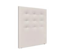 DHOME Cabecero Capitoné hasta el Suelo Cabezal 8cm tapizado ACUALINE Tela y Polipiel para Cama Dormitorio (Blanco Hueso Polipiel)
