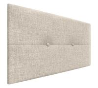DHOME Cabecero de Lino Natural con Botones Cabezal Tapizado Cama Dormitorio Moderno Top Trending (Lino Natural, 105x50cm (105))