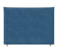 DHOME Cabecero de Lino Natural con Ribete hasta el Suelo con 8cm de Grosor Cabezal Tapizado Cama Dormitorio Moderno Top Trending (Lino Azul Marino, 150cm (Camas 150))