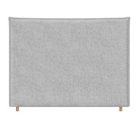 DHOME Cabecero de Lino Natural con Ribete hasta el Suelo con 8cm de Grosor Cabezal Tapizado Cama Dormitorio Moderno Top Trending (Lino Perla, 160cm (Camas 150))