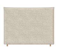 DHOME Cabecero de Lino Natural con Ribete hasta el Suelo con 8cm de Grosor Cabezal Tapizado Cama Dormitorio Moderno Top Trending (Beige, 145cm (Camas 135))