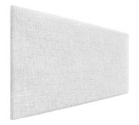 DHOME Cabecero de Lino Natural Liso Cabezal Tapizado Cama Dormitorio Moderno Top Trending (Blanco, 95cm (Camas 80/90))