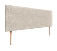 DHOME Cabecero de Lino Natural Liso Cabezal Tapizado Cama Dormitorio Moderno Top Trending (Lino Natural, 150x105cm con Patas (Camas 150/160))