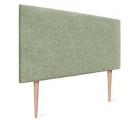 DHOME Cabecero de Lino Natural Liso Cabezal Tapizado Cama Dormitorio Moderno Top Trending (Verde, 105x105cm con Patas (Camas 80/90/105))