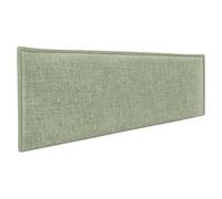 DHOME Cabecero de Lino Natural Liso con Ribete Cabezal Tapizado Cama Dormitorio Moderno Top Trending (Verde, 150cm (Camas 150/160))