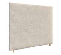 DHOME Cabecero de Lino Natural Liso hasta el Suelo con 8cm de Grosor Cabezal Tapizado Cama Dormitorio Moderno Top Trending (Beige, 145cm (Camas 135))
