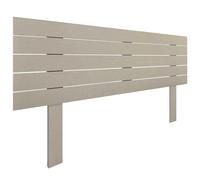 DHOME Cabecero de Madera reciclada DM con Patas Estilo Palet Horizontal Cama Palets Herrajes incluidos (135cm, Acabado Lino)