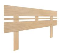 DHOME Cabecero de Madera reciclada DM Horizontal Ancho con Patas Cama Palets Herrajes incluidos (135x115 Horizontal Ancho, Madera Natural)