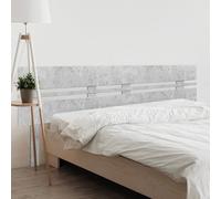DHOME Cabecero de Madera reciclada DM Horizontal Ancho con Patas Cama Palets Herrajes incluidos (190cm Dual Horizontal Ancho, Acabado Mármol)