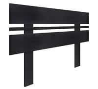 DHOME Cabecero de Madera reciclada DM Horizontal Ancho con Patas Cama Palets Herrajes incluidos (95x115 Horizontal Ancho, Negro)