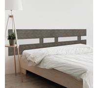 DHOME Cabecero de Madera reciclada DM Horizontal Estilo Valla Cama Palets Herrajes incluidos (190cm Dual, Roble Amazonas)