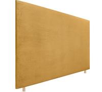 DHOME Cabecero de Pana Liso hasta el Suelo con 8cm de Grosor Cabezal Tapizado Cama Dormitorio Moderno Top Trending (Mostaza, 145cm)