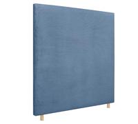 DHOME Cabecero de Pana Liso hasta el Suelo con 8cm de Grosor Cabezal Tapizado Cama Dormitorio Moderno Top Trending (Azul, 90cm)