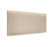 DHOME Cabecero de Polipiel o Tela AQUALINE Liso Cabeceros Cabezal Tapizado Cama Lujo (Beige Polipiel)