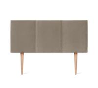 DHOME Cabecero de Terciopelo Alta Gama Diseño Modular Liso con Patas de Madera Moderno Cabezal Tapizado Cama Lujo Dormitorio Acolchado (Terciopelo Beige, 110x105cm (105))