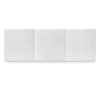 DHOME Cabecero de Terciopelo Alta Gama Diseño Modular Liso Moderno Sofisticado Cabezal Tapizado Cama Lujo Dormitorio Acolchado (Terciopelo Blanco Visón, 145x50cm (135/140))