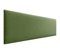 DHOME Cabecero de Terciopelo Liso Alta Gama Moderno Cabezal Tapizado Cama Lujo Dormitorio Acolchado (Verde Selva, 135cm)