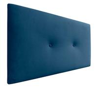 DHOME Cabecero de Terciopelo Liso con Botones Alta Gama Moderno Cabezal Tapizado Cama Lujo Dormitorio Acolchado (Azul, 105cm)