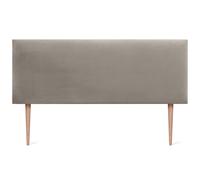 DHOME Cabecero de Terciopelo Liso con Patas Alta Gama Moderno Cabezal Tapizado Cama Lujo Dormitorio Acolchado (Marrón, 145cm)