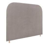 DHOME Cabecero Suelo Curvo Tapizado de Pana, Esquinas Redondeadas, Cabezal Tapizado Cama Dormitorio Moderno Top Trending (Marrón, 140cm)