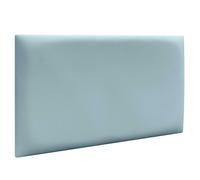 DHOME Paneles Tapizados de Polipiel Autoadhesivos para Pared Acústicos Absorbentes Protección Impactos Cabeceros Decoración Hogar Dormitorio (Celeste, 50x40)