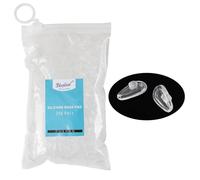 Dhoptical (250 pares) Almohadillas nasales de silicona para la nariz, parte atornillada y empuje, suave para tienda de gafas y hospital ocular (14 mm, 250 pares)
