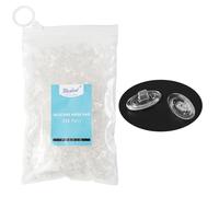 Dhoptical (250 pares) Almohadillas nasales de silicona suave para empujar y atornillar en diferentes tamaños para tienda de gafas y hospital ocular (250 pares de empuje, 13 mm)