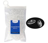 Dhoptical (250 pares) almohadillas para la nariz de silicona suave a presión y atornillado en diferentes tamaños para tienda de gafas y hospital ocular (tornillo en 250 pares, 15 mm)