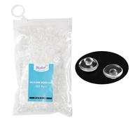 Dhoptical (250 pares) de almohadillas para la nariz, material de silicona, parte suave para gafas de empuje para tienda de gafas y hospital ocular (9 mm, 250 pares)