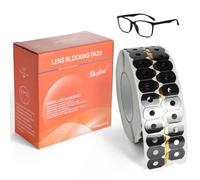 Dhoptical - Almohadillas de bloqueo de lentes, 1000 unidades/rollo, color negro para lentes de PC y lentes ultra resistentes al agua, accesorios de lentes (1.15 x 0.75 pulgadas)