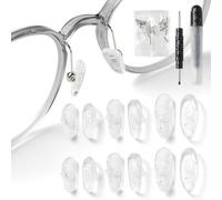 Dhoptical Almohadillas de nariz para gafas, 6 pares de almohadillas de nariz estándar de silicona suave para cámara de aire, 12. 14, 16 mm cada una con 2 pares y destornilladores funcionales 2 en 1