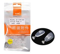 Dhoptical - Almohadillas de silicona para la nariz (25 pares) de 14 mm al por mayor para lentes (13 mm a presión)