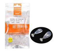 Dhoptical - almohadillas para orejas de silicona para nariz (25 pares), 13mm screw in