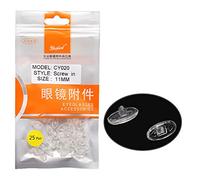 Dhoptical - Almohadillas suaves para la nariz (25 pares), material de silicona con rosca de 11 mm