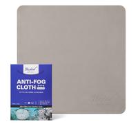 Dhoptical Paño de microfibra antivaho, 1 paquete de paño de limpieza gris antivaho para gafas, gafas, casco de motocicleta, lente de cámara