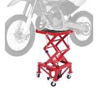 DHQCQL Plataforma elevadora para motocicleta, 200 kg, soporte hidráulico para motocicleta, tijera con activación de pie, plataforma elevadora ajustable de 35 a 87 cm para motocicletas, ATV y quads