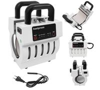 DHQCQL Prensa para tazas, 350 W, 220 V, prensa de sublimación con luces indicadoras, ajuste de temperatura y tiempo, prensa de calor para tazas de 10-11 oz, vasos, vasos de acero inoxidable, tazas de