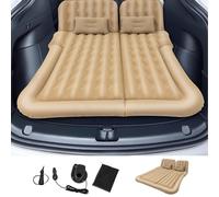 DHQCQL SUV Colchón hinchable de 174 x 126 cm, colchón de aire con bomba, portátil, de doble cara, cama de coche gruesa con 2 reposacabezas y bolsa de almacenamiento para viajes, camping al aire libre