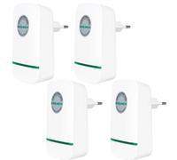 Dhqkqg Ahorro de Energía Automática, 4 Piezas Dispositivo de Ahorro de Energía, 90-250V 28KW Inteligente Power Saver, Dispositivo de Ahorrode Electricidad con Luz Indicadora, para El Hogar y La Oficin