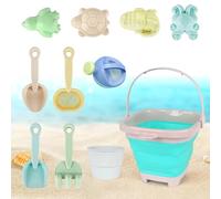 Dhqkqg Juguetes de Playa para Niños, 11 Piezas Juguetes Playa Niños, Juguete de Playa, Cubo de Playa para Niños, Juguete de Exterior Regalo para Niño Niña