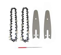 DHRCONPA Cadena y placa guía de 4/8 de pulgada for mini motosierra de acero. Repuesto for motosierras eléctricas.