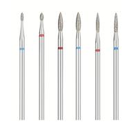 DHRCONPA Juego de brocas for uñas con forma de llama, rebabas for cutículas, taladros for manicura