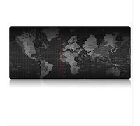 Dhsbd 60X30 / 70X30 / 80X30Cm / 80X40 / 90X40Cm Mapa Del Mundo Borde De Bloqueo Alfombrilla De Ratón Gamer Computadora Grande Teclado Estera Mesa Juego Alfombra 80X30 Cm
