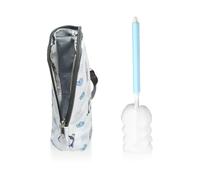 DHSBGWSX 1 Bolsa Aislante Portátil para Botellas, 1 Cepillo para Botellas, Bolsa Aislante Impermeable, Bolsa De Almacenamiento para Botellas, Funda Protectora para Botellas