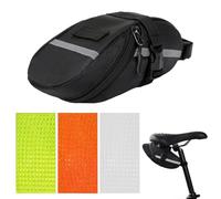 DHSBGWSX 1 Bolsa para Bicicleta, 3 Pegatinas para Bicicleta, Bolsa para Asiento Trasero, Kit De Reparación, Bolsa para Guardar Accesorios De Ciclismo, Bolsa Impermeable para Sillín