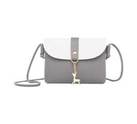 DHSBGWSX 1 bolso de hombro gris, bolso de hombro con colgante, mini bolso bandolera, monedero para teléfono móvil, bolso de cosméticos para mujer, regalo de cumpleaños para niñas, gris, 18*13*3cm