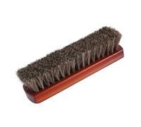 DHSBGWSX 1 cepillo de pelo de caballo marrón, cepillo de limpieza de piel, cepillo de cerdas textiles, mango de madera, cepillo para zapatos y sofá