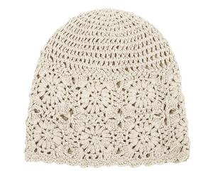 DHSBGWSX 1 gorro de punto de algodón, gorro suelto de verano, gorro de algodón fino, gorro de ganchillo, puntera para mujer, adecuado para diferentes formas de cabeza y formas de cara (beige), beige,